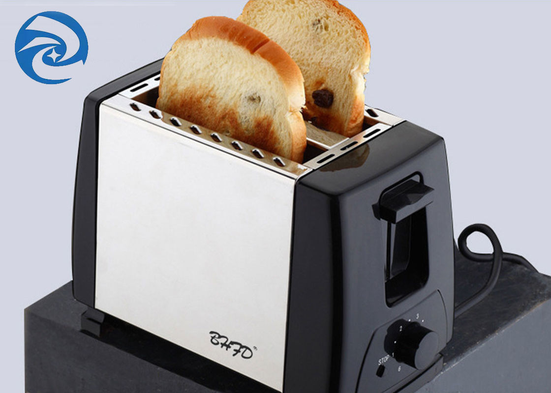 220V 750W 빵 토스터기 2 슬라이스 스테인레스 스틸 6 속도