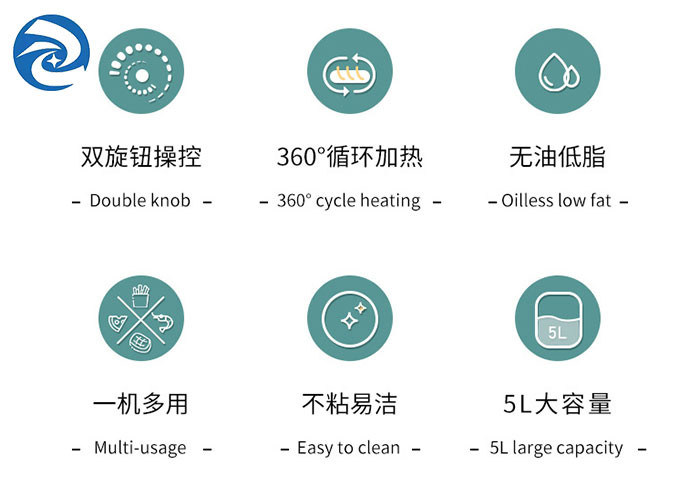 5.3qt 다기능 에어프라이어